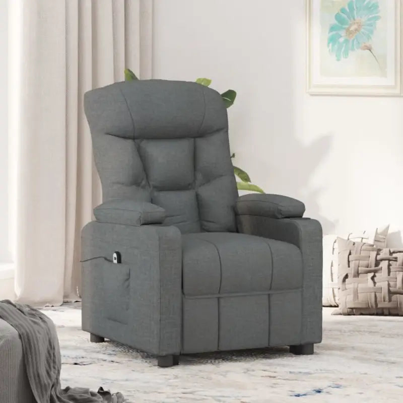 Elektrisch verstelbare fauteuil voor ultiem comfort en ontspanning - Donkergrijs / 1 - Fauteuils & Relaxfauteuils