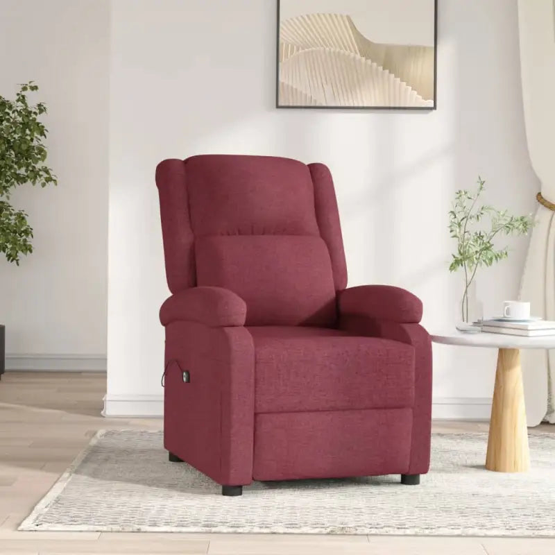 Elektrisch verstelbare fauteuil voor ultiem relaxen - Wijnrood / 1 - Fauteuils & Relaxfauteuils