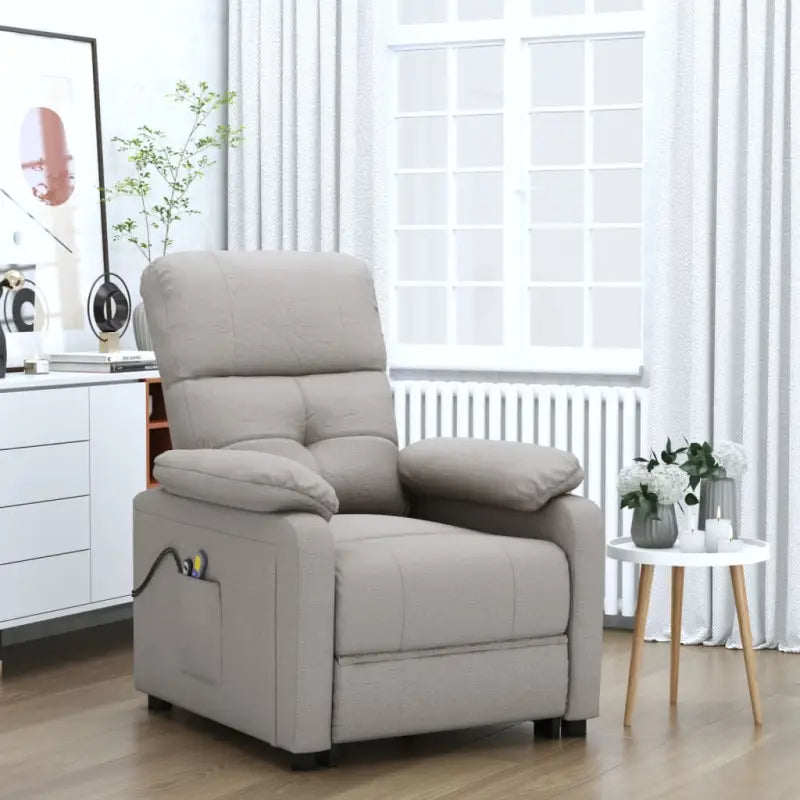 Elektrisch verstelbare massagefauteuil voor verminderde fysieke belasting - Taupe / 1 - Elektrische massagestoelen