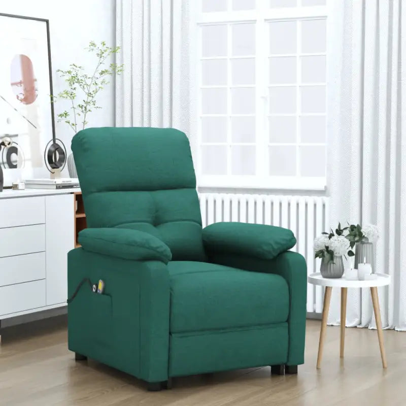 Elektrisch verstelbare massagefauteuil voor verminderde fysieke belasting - Donkergroen / 1 - Elektrische massagestoelen