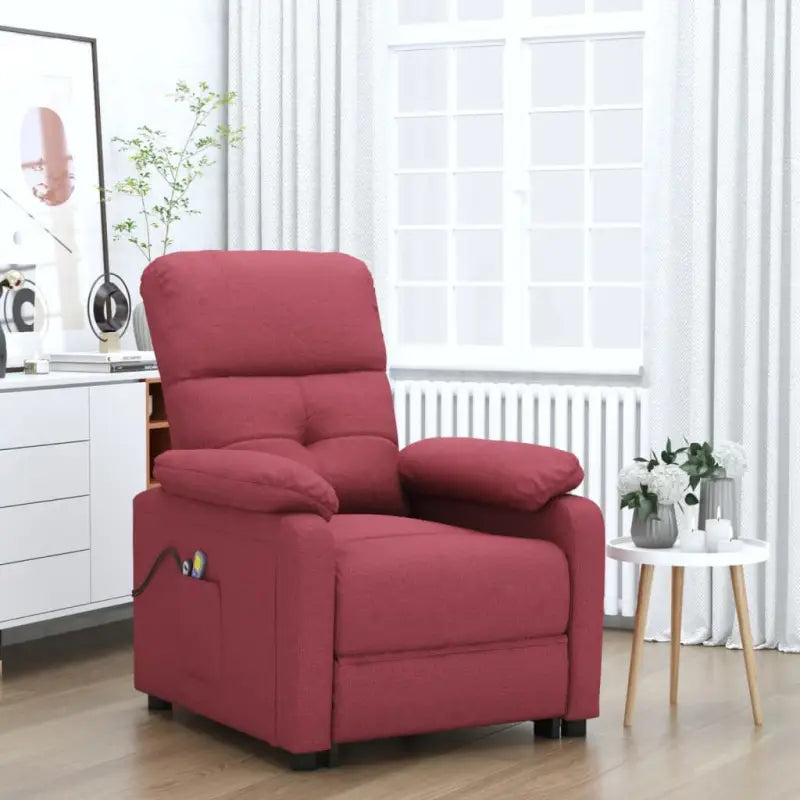 Elektrisch verstelbare massagefauteuil voor verminderde fysieke belasting - Wijnrood / 1 - Elektrische massagestoelen