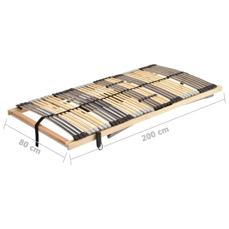 Elektrische lattenbodem met massief beukenhouten frame en dubbele latten - Bedden & bedframes