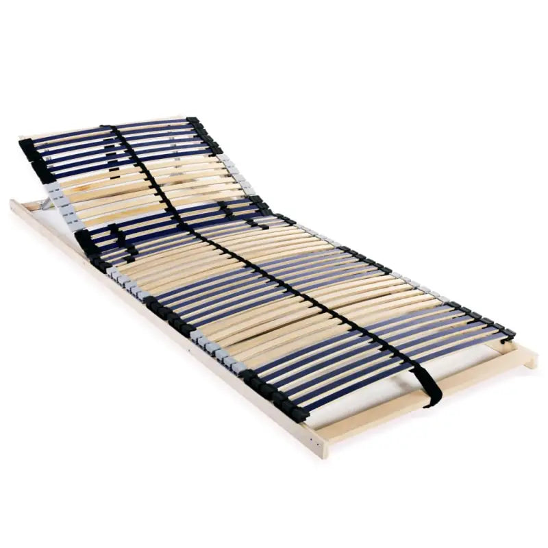 Elektrische lattenbodem met massief beukenhouten frame en dubbele latten - 70 x 200 cm / Nee / Verstelbaar hoofdeinde