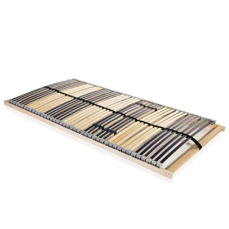 Elektrische lattenbodem met massief beukenhouten frame en dubbele latten - 120 x 200 cm / Nee / Vast - Bedden &