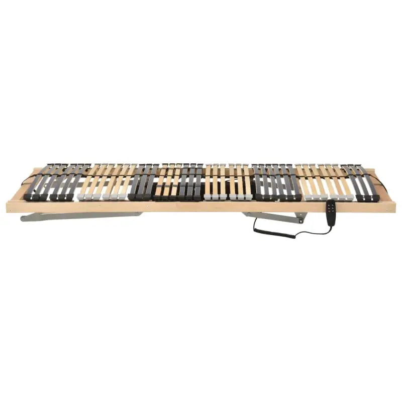 Elektrische lattenbodem met massief beukenhouten frame en dubbele latten - Bedden & bedframes