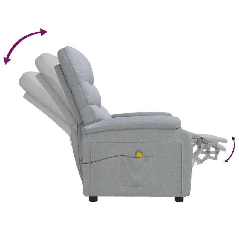 Elektrische massagefauteuil met verstelbare rug en voetensteun - Elektrische massagestoelen