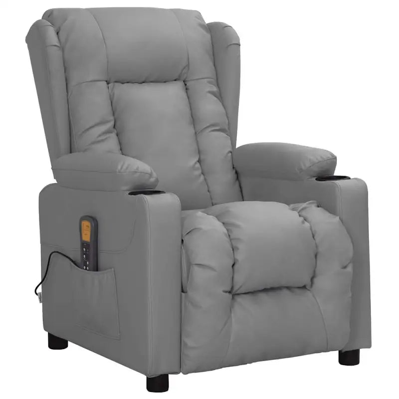 Elektrische massagefauteuil met verstelbare stoel en luxe comfort - Grijs / 1 - Elektrische massagestoelen
