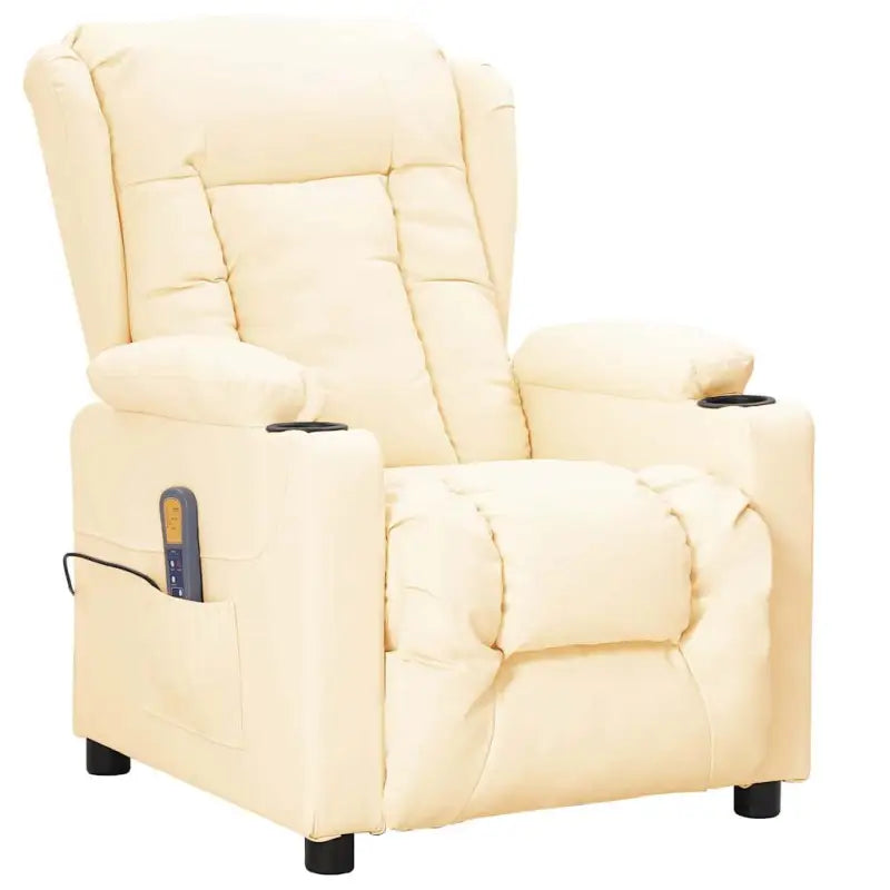Elektrische massagefauteuil met verstelbare stoel en luxe comfort - Crème / 1 - Elektrische massagestoelen