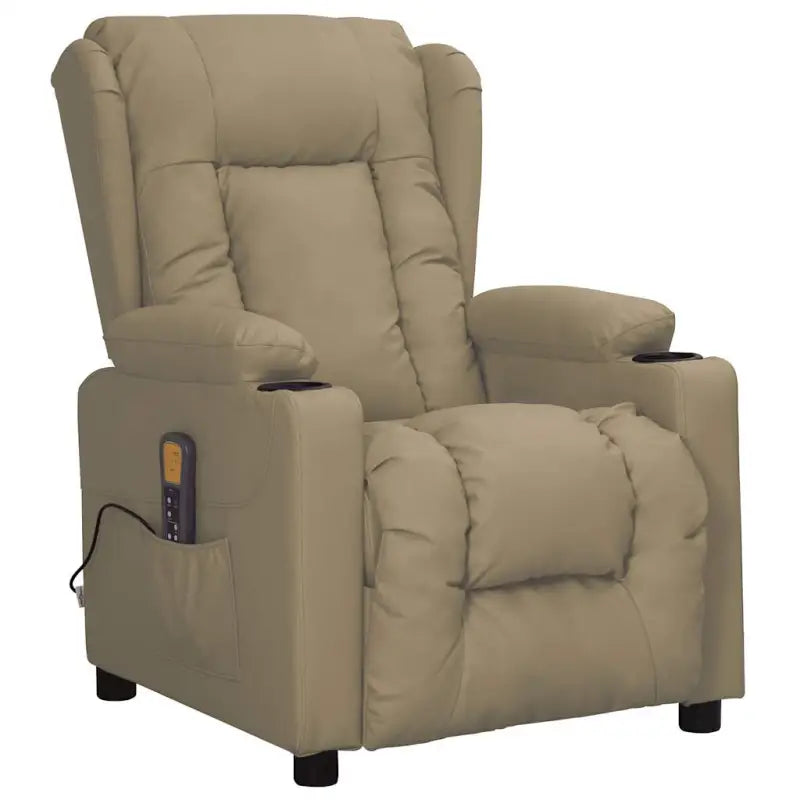 Elektrische massagefauteuil met verstelbare stoel en luxe comfort - Cappuccino / 1 - Elektrische massagestoelen