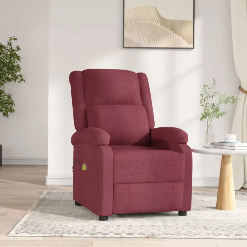 Elektrische massagestoel met verstelbare functies voor ultiem relaxen - Wijnrood / 1 - Elektrische massagestoelen