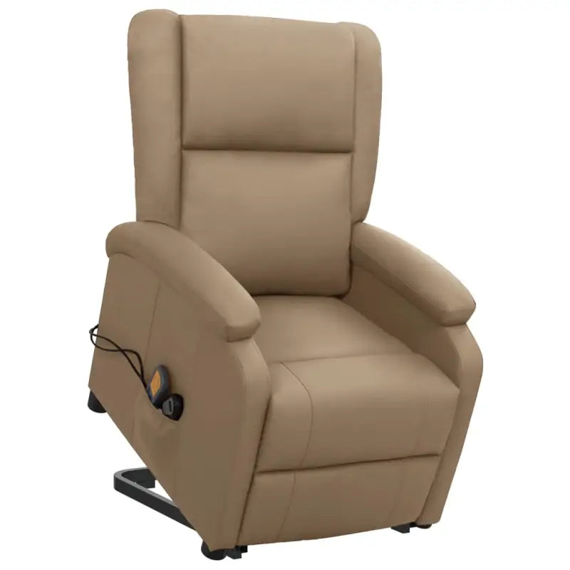 Elektrische massagestoel met verstelbare rug en voetensteun - Cappuccino / 1 - Elektrische massagestoelen