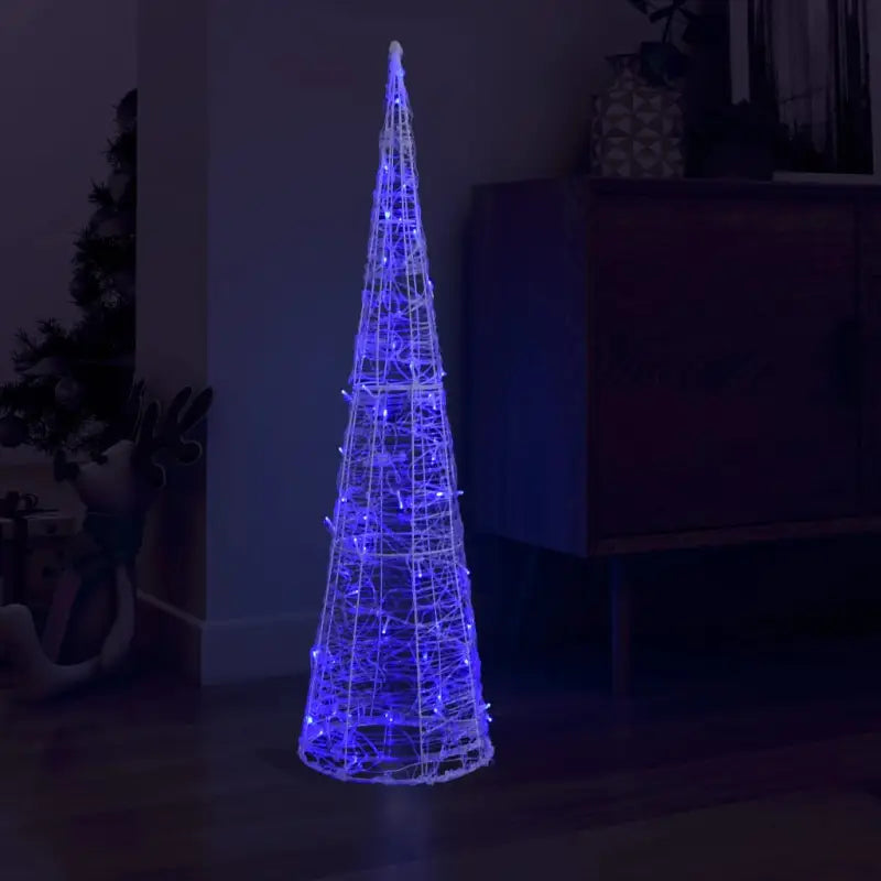 Energiebesparende LED Kerstverlichting met ijslook lichtkegel voor binnen en buiten - Blauw / 120 cm / 1