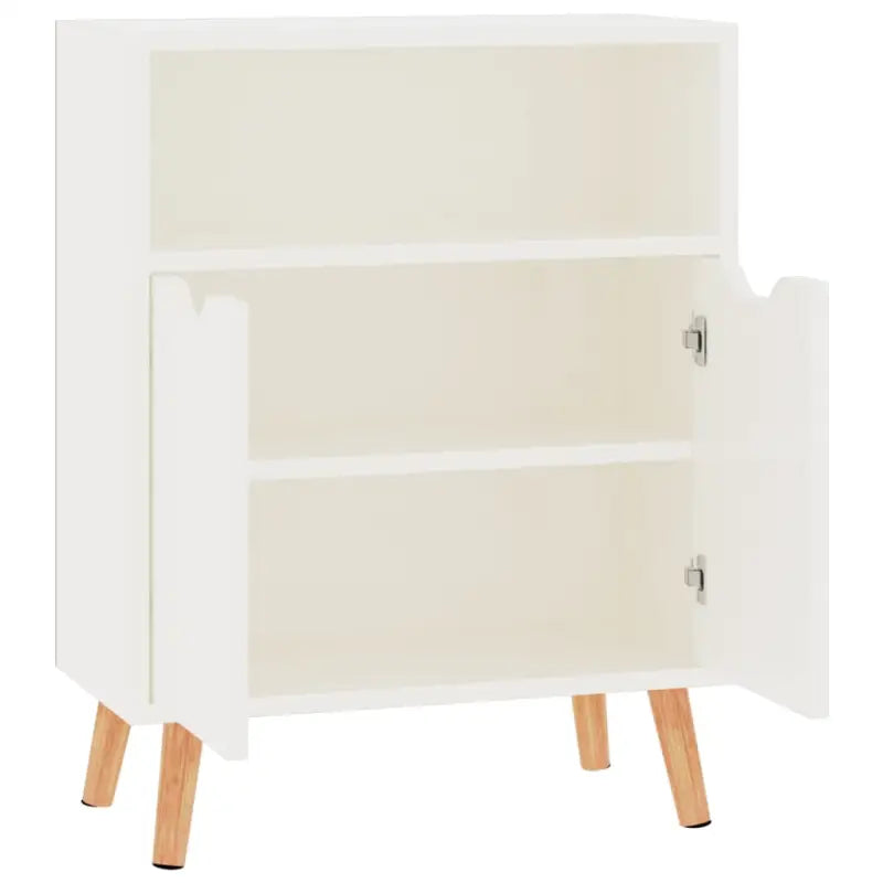 Ervaar elegantie met een dressoir van hoogglans wit en bewerkt hout - Dressoirs & buffetkasten