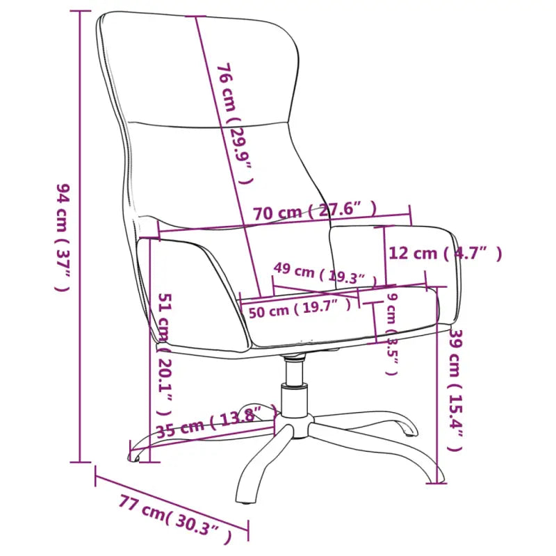 Fauteuil met optimaal zitcomfort en graden draaibaar voor ontspanning - Zwart / 1 / Zonder voetensteun - Fauteuils &