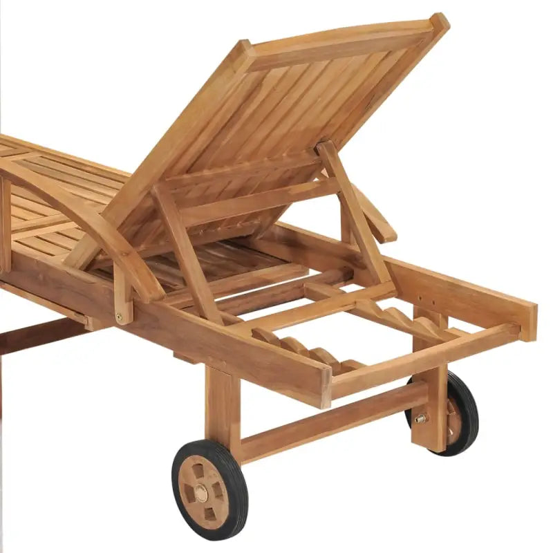 Fijn geschuurd houten loungebed met retro design voor buitenruimtes - Ligstoelen