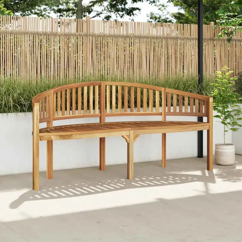 Fijn geschuurd houten tuinbank in bananenvorm voor terras en tuin - 180 cm / 1 - Tuinbanken