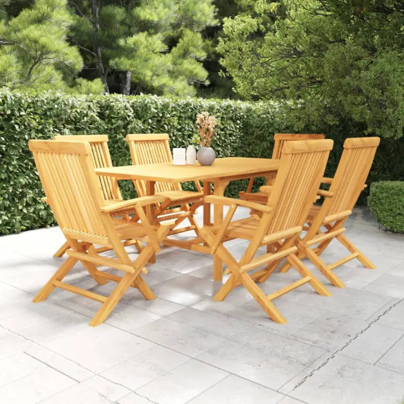 Fijn geschuurd houten tuinset voor buiten en binnengebruik - Met armleuning / Rechthoekig - Tuinsets