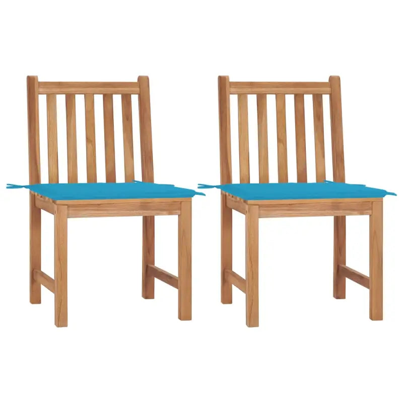 Fijn geschuurd houten tuinstoelenet voor comfort in tuin of terras - Blauw / 2 - Tuinstoelen
