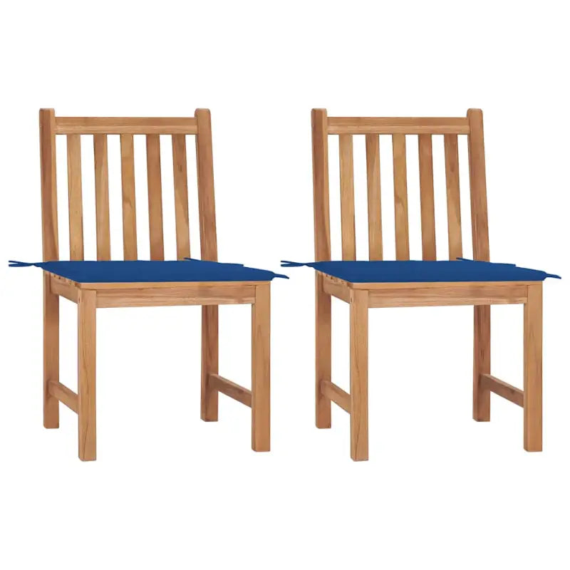 Fijn geschuurd houten tuinstoelenet voor comfort in tuin of terras - koningsblauw / 2 - Tuinstoelen