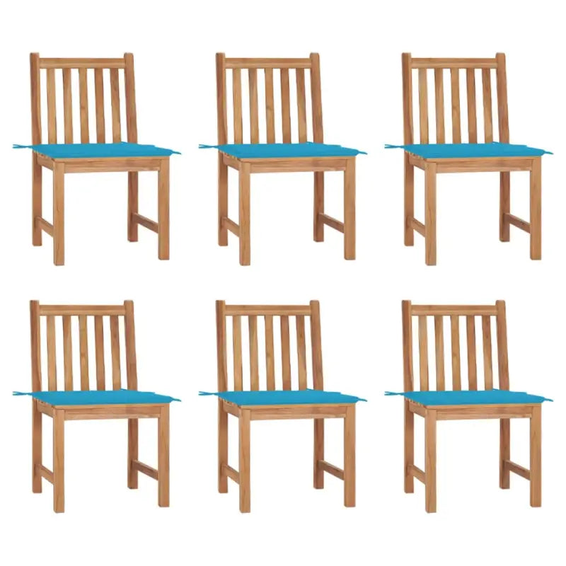 Fijn geschuurd houten tuinstoelenet voor comfort in tuin of terras - Blauw / 6 - Tuinstoelen