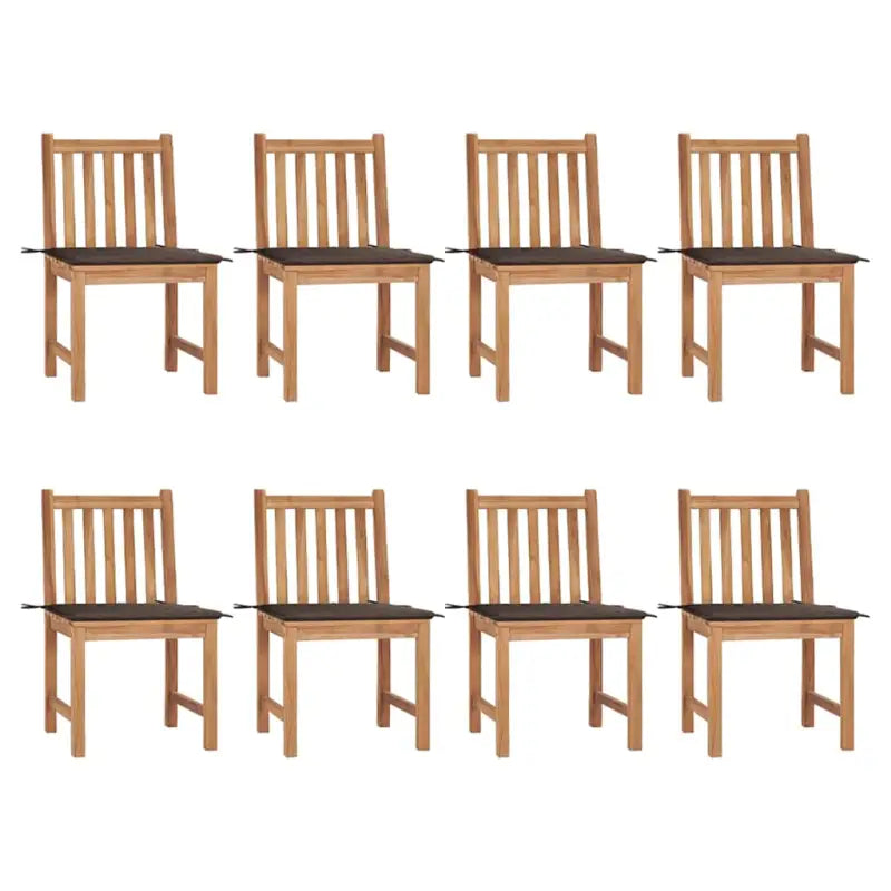 Fijn geschuurd houten tuinstoelenet voor comfort in tuin of terras - Taupe / 8 - Tuinstoelen
