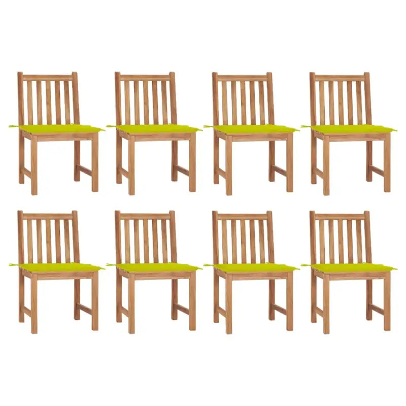 Fijn geschuurd houten tuinstoelenet voor comfort in tuin of terras - Heldergroen / 8 - Tuinstoelen