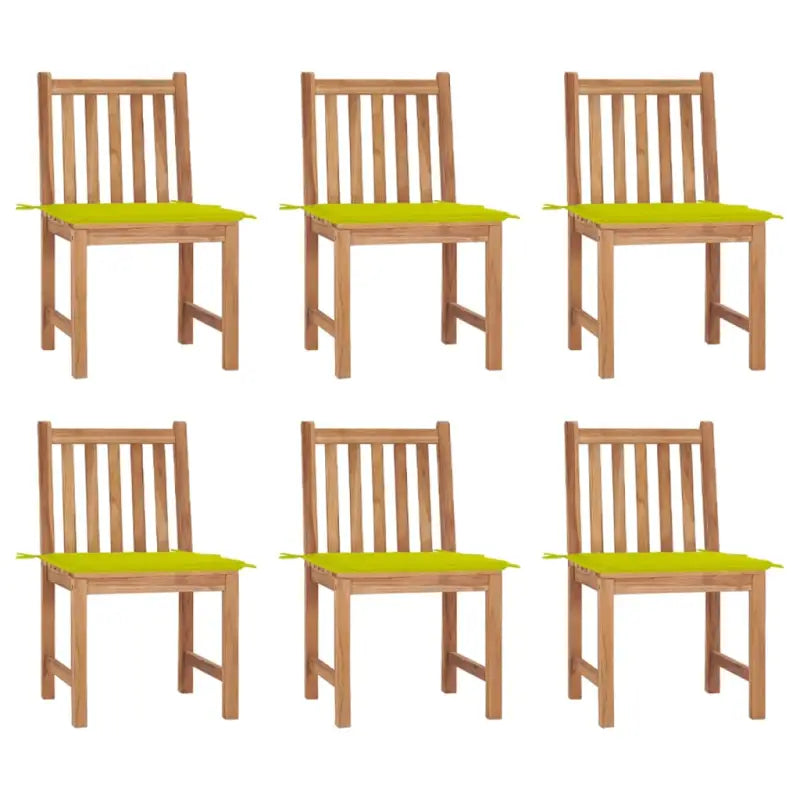Fijn geschuurd houten tuinstoelenet voor comfort in tuin of terras - Heldergroen / 6 - Tuinstoelen