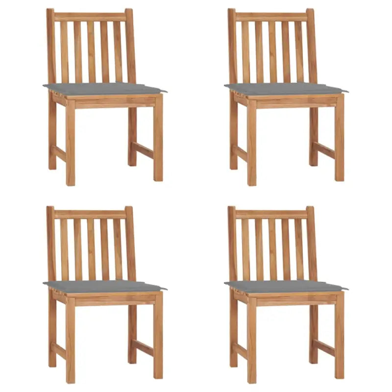 Fijn geschuurd houten tuinstoelenet voor comfort in tuin of terras - Grijs / 4 - Tuinstoelen
