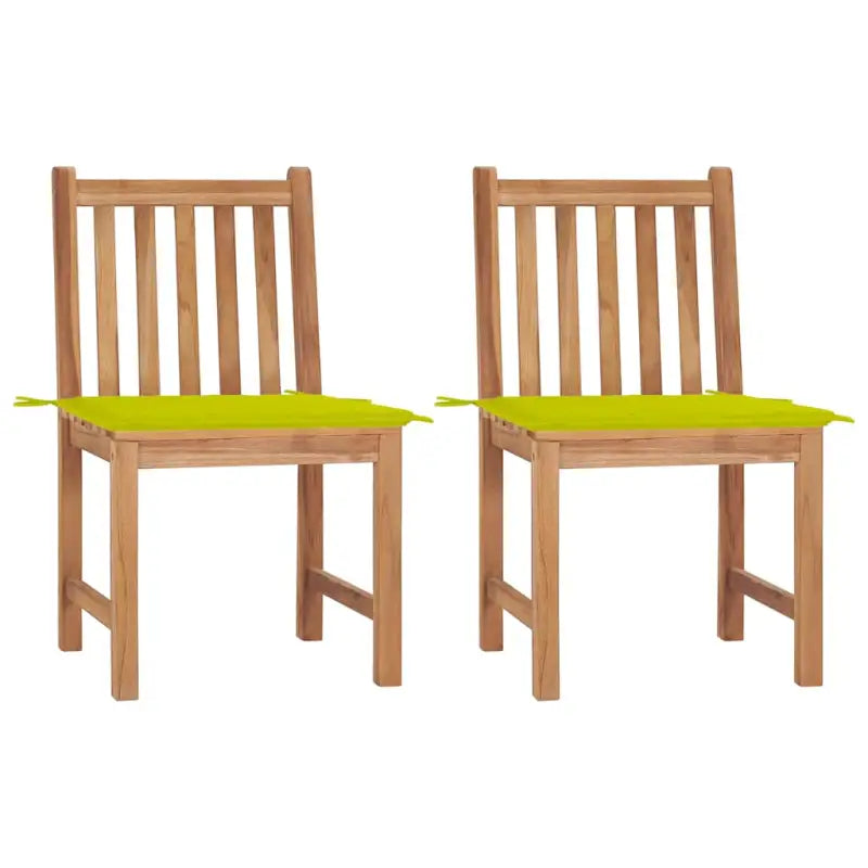 Fijn geschuurd houten tuinstoelenet voor comfort in tuin of terras - Heldergroen / 2 - Tuinstoelen