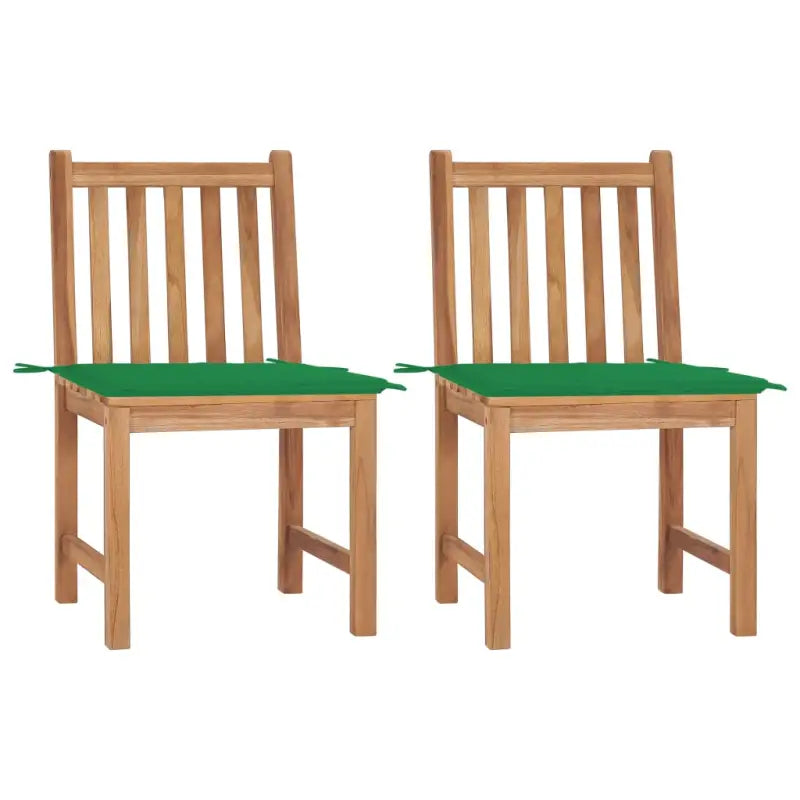 Fijn geschuurd houten tuinstoelenet voor comfort in tuin of terras - Groen / 2 - Tuinstoelen