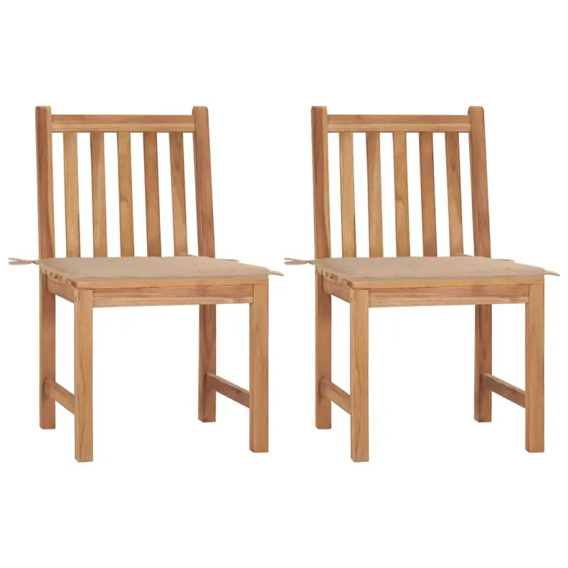 Fijn geschuurd houten tuinstoelenet voor comfort in tuin of terras - Beige / 2 - Tuinstoelen