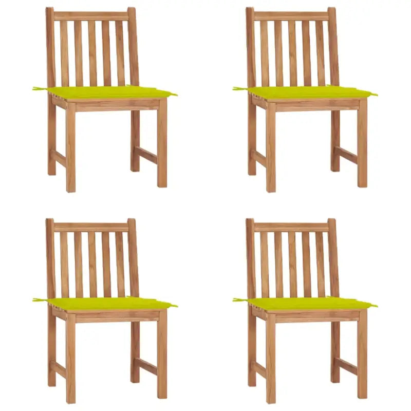 Fijn geschuurd houten tuinstoelenet voor comfort in tuin of terras - Heldergroen / 4 - Tuinstoelen