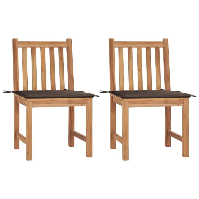 Fijn geschuurd houten tuinstoelenet voor comfort in tuin of terras - Taupe / 2 - Tuinstoelen