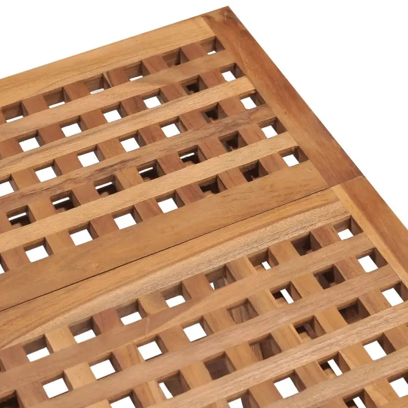 Fijn geschuurd teakhouten tuinset met grote afmetingen tafel en stoelen - Grijs - Tuinsets