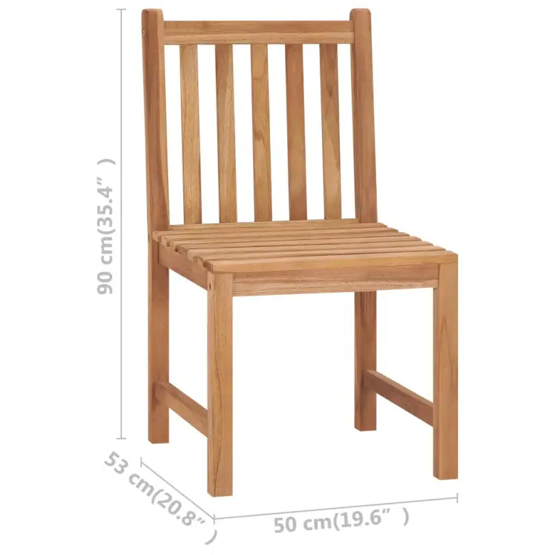 Fijn geschuurde houten tuinstoelen set voor in de tuin of op terras - Tuinstoelen
