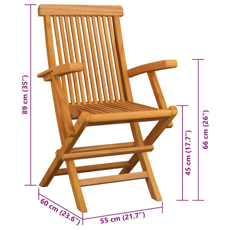 Fijn geschuurde houten tuinstoelen set voor tuin en terras - Tuinstoelen