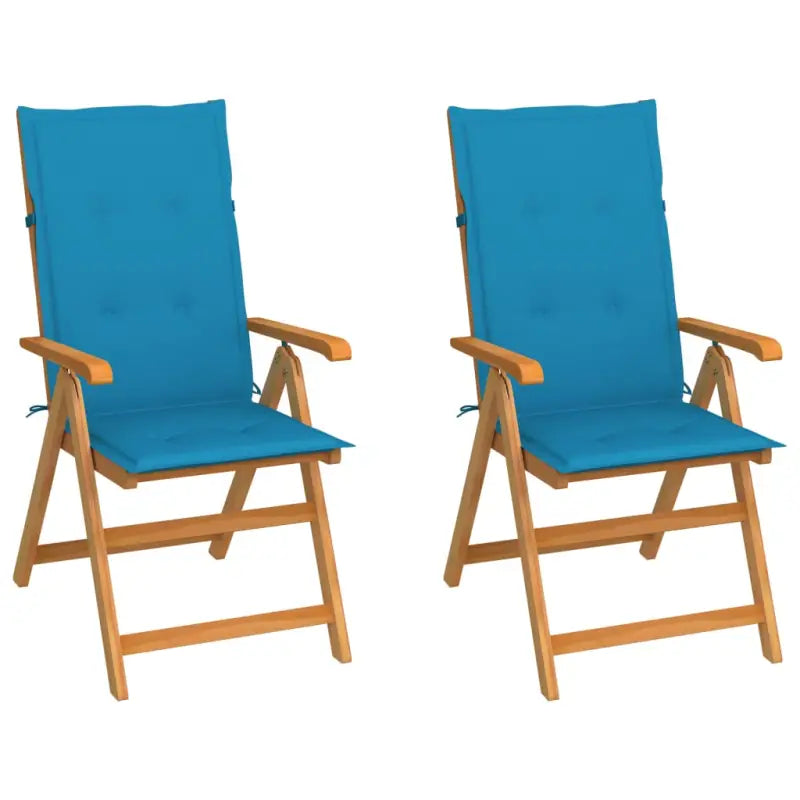 Fijn geschuurde houten tuinstoelen voor ontspanning en gezelligheid - Blauw / 2 - Tuinstoelen