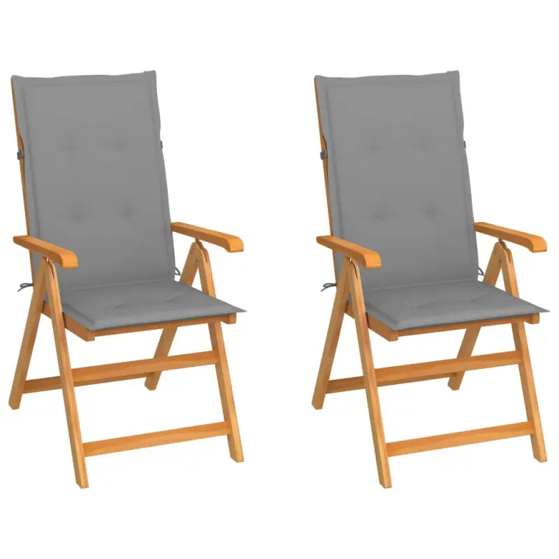 Fijn geschuurde houten tuinstoelen voor ontspanning en gezelligheid - Grijs / 2 - Tuinstoelen