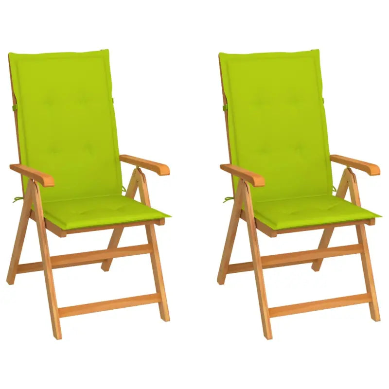 Fijn geschuurde houten tuinstoelen voor ontspanning en gezelligheid - Heldergroen / 2 - Tuinstoelen