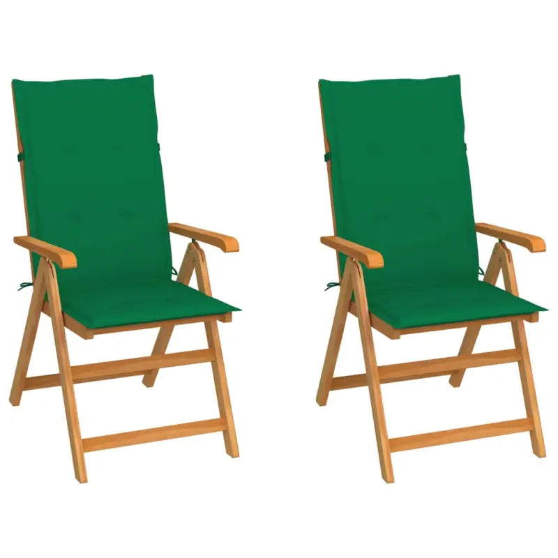 Fijn geschuurde houten tuinstoelen voor ontspanning en gezelligheid - Groen / 2 - Tuinstoelen