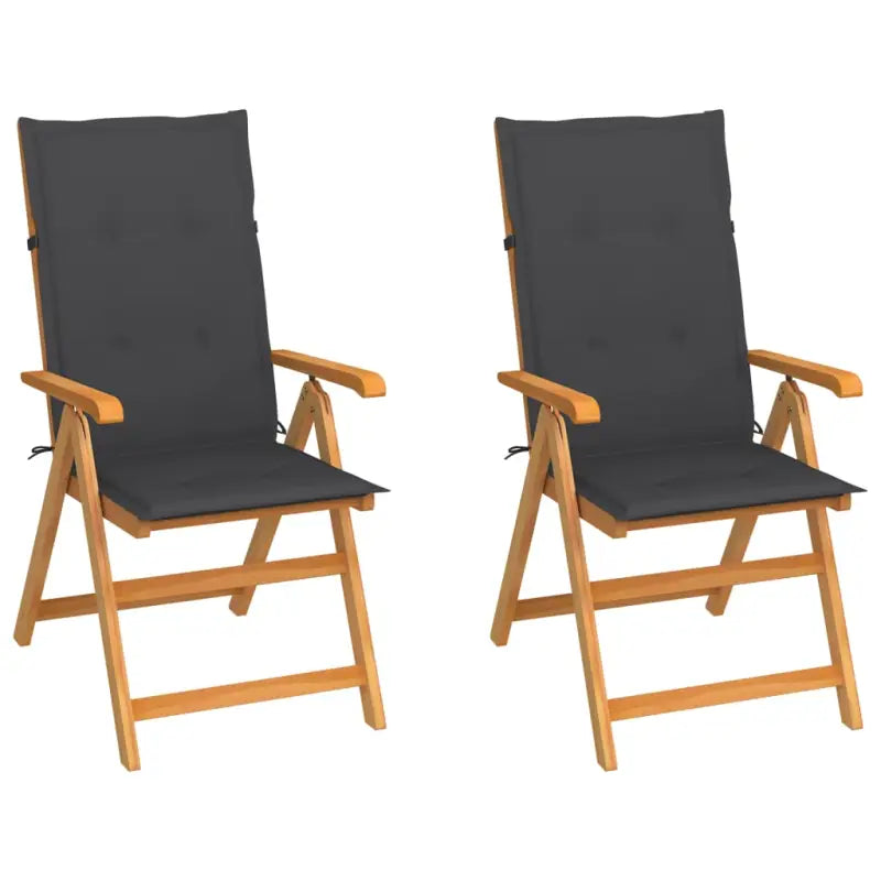 Fijn geschuurde houten tuinstoelen voor ontspanning en gezelligheid - Antraciet / 2 - Tuinstoelen