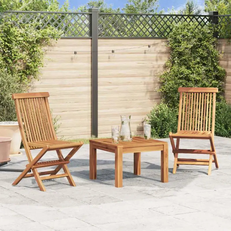 Fijn geschuurde teak klapstoel met levering bevat inklapbare stoelen - Tuinstoelen