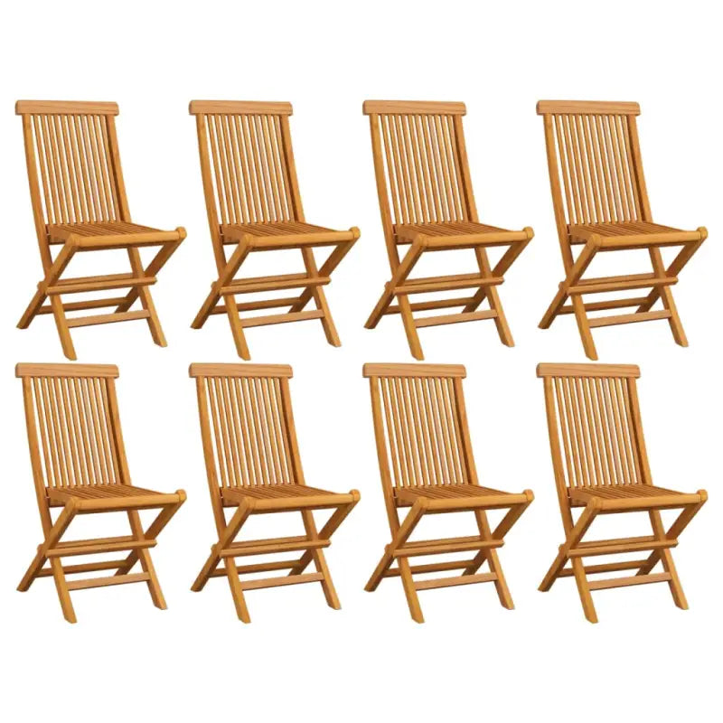 Fijn geschuurde teak klapstoel met levering bevat inklapbare stoelen - 8 - Tuinstoelen