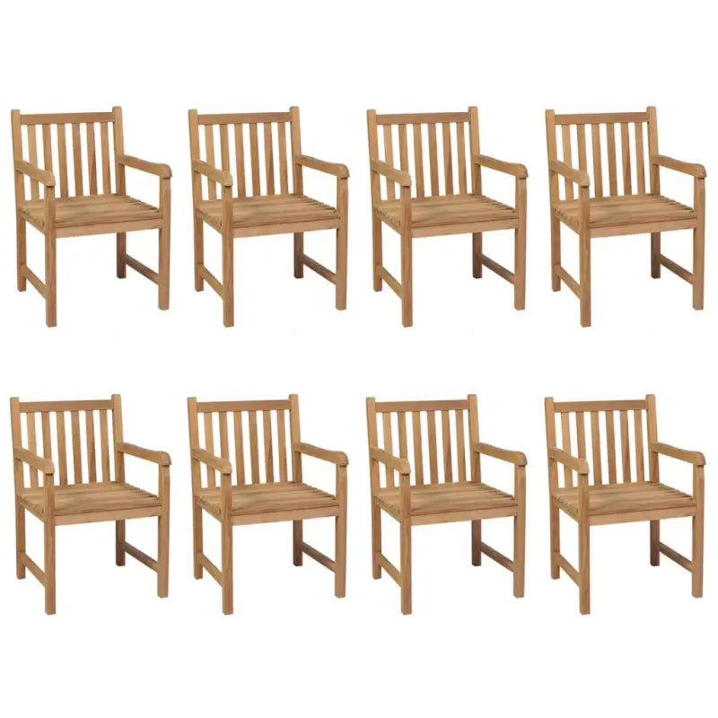 Fijn geschuurde teakhouten tuinstoelen set voor buitenruimte - Tuinstoelen