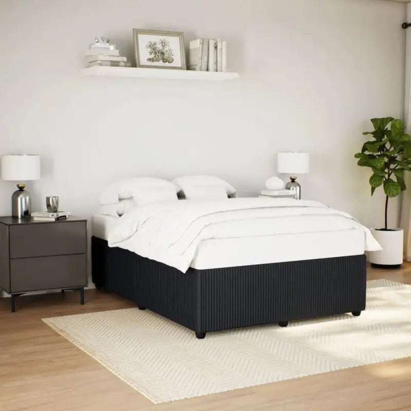 Fluweel bedframe voor een comfortabele en warme slaapkamer sfeer - Zwart / 160 x 200 cm - Bedden & bedframes