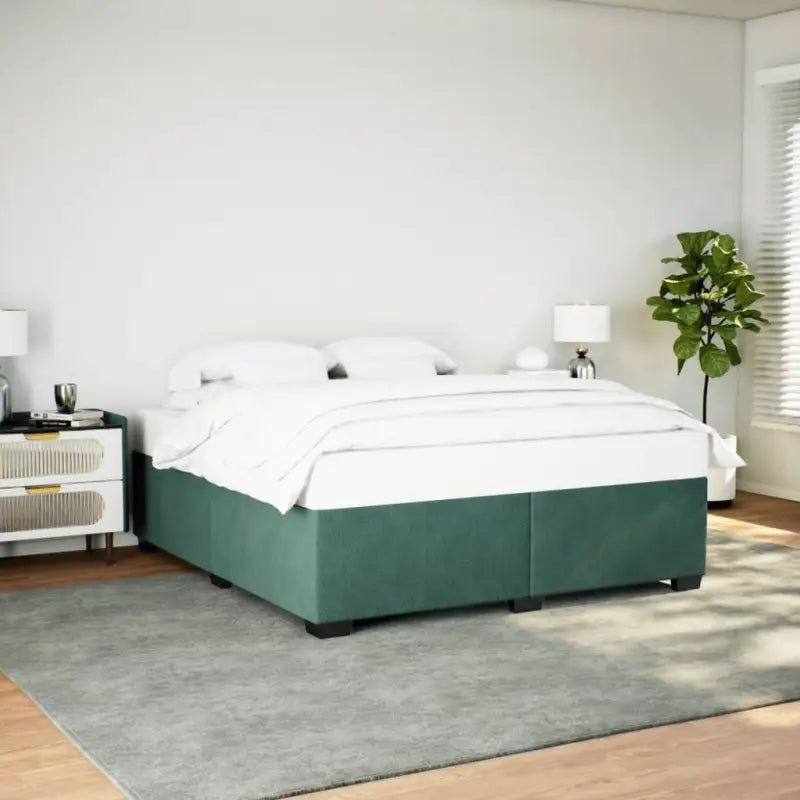 Fluwelen Bedframe voor Comfort en Stijl in de Slaapkamer - Donkergroen / 180 x 200 cm - Bedden & bedframes