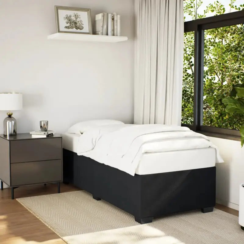 Fluwelen Bedframe voor Comfort en Stijl in de Slaapkamer - Zwart / 90 x 190 cm - Bedden & bedframes