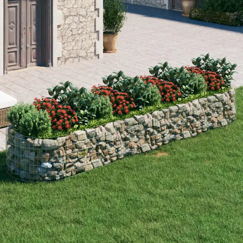 Gabion plantenbak van gegalvaniseerd ijzer voor een stabiele border - Bloempotten & plantenbakken