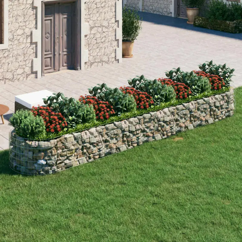Gabion plantenbak van gegalvaniseerd ijzer voor een stabiele border - 500 x 100 x 50 cm / 1 - Bloempotten &