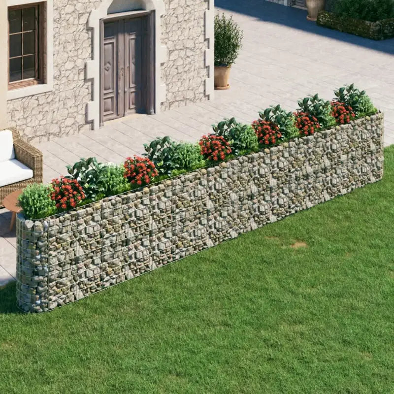 Gabion plantenbak van gegalvaniseerd ijzer voor een stabiele border - 610 x 50 x 100 cm / 1 - Bloempotten &